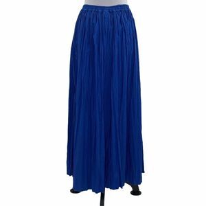 ELLEN Richman Royal Blue Scrunch Maxi Skirt